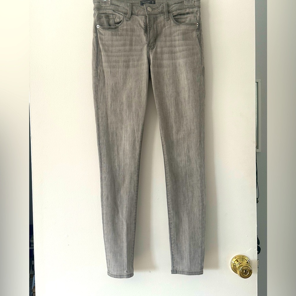 A&F Grey Skinny Jeans